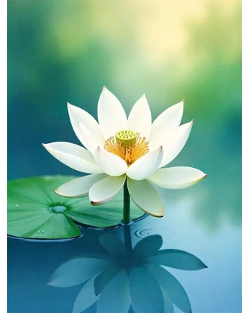 White lotus flower