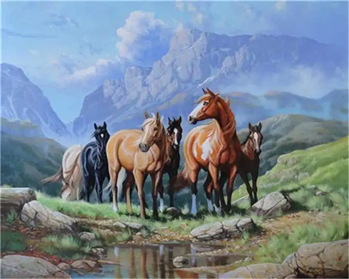 Horses on the Mountain