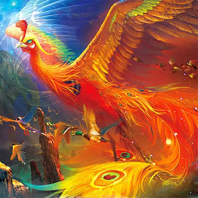 Flying Phoenix diamond painting