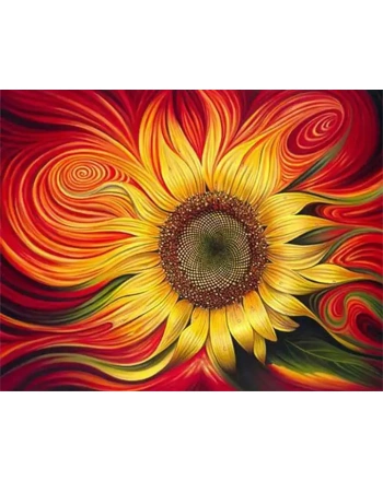 Planets With Sunflower And Rainbow Diamond Painting