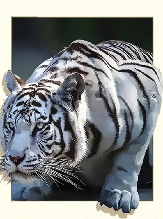 White Tiger 5d diamond painting