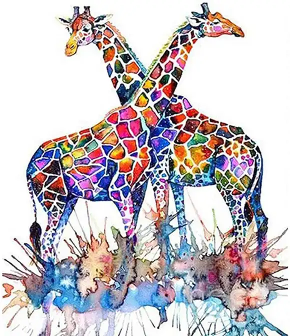 Giraffe art diamond painting