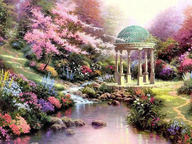 Romantic Pavilion diamond painting