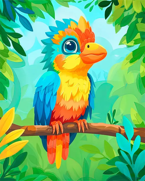 Cute Parrot Painting | Diamond Painting Kits