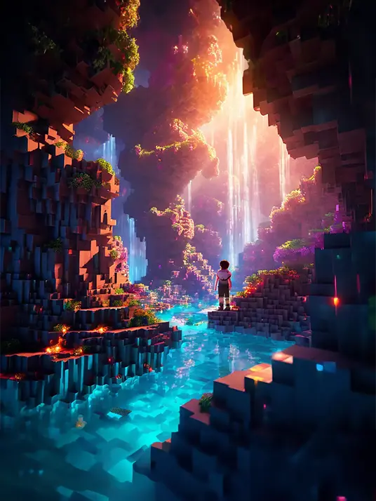 Minecraft cave