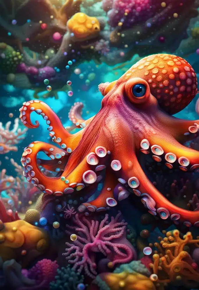 Colorful octopus