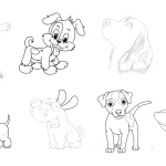 how to draw a dog​
