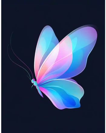 Abstract butterfly painting