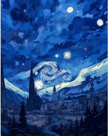 Night sky painting