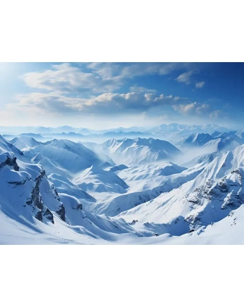 Majestic mountain peak snow covered landscape