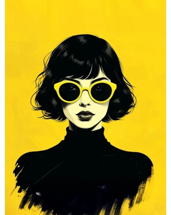 Woman in yellow sunglasses