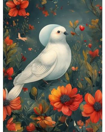 Painting of white dove