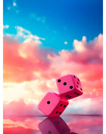 Dice with clouds