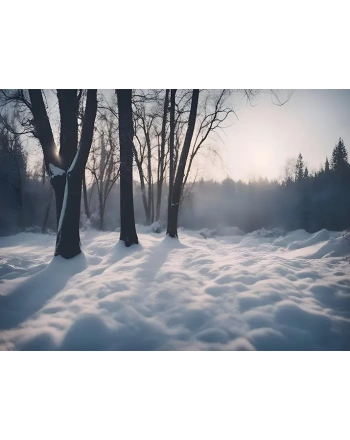 Winter landscape with snow covered trees