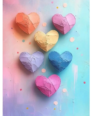 Colorful hearts