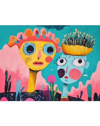 Abstract surreal characters