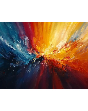 Abstract vibrant painting