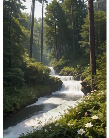 Hidden forest stream