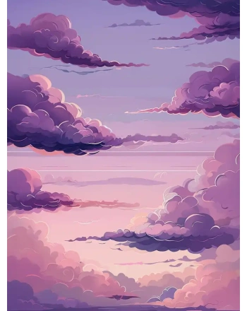 Dusk sky with dreamy clouds