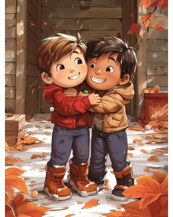 Boys friendship cartoon