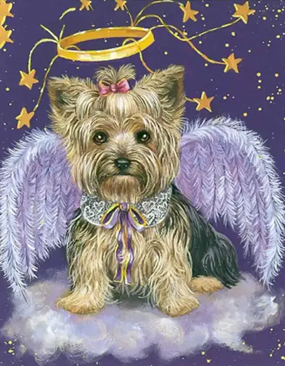 Angelic Dog Diamond Painting