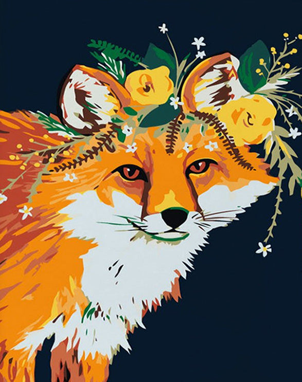 Flower Fox diamond painting