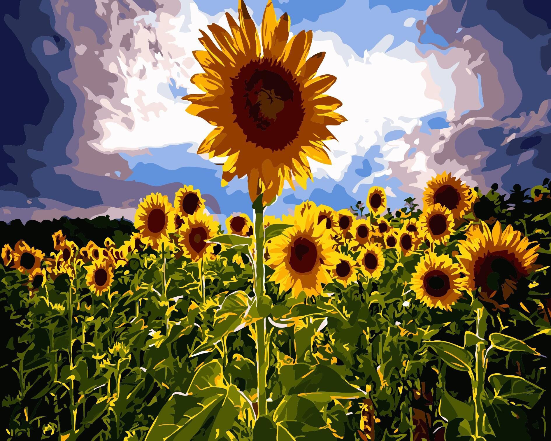 Nature Sunflowers Diamond Painting Painting | Diamond Painting Kits