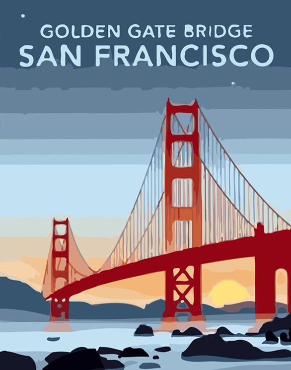 Golden Gate Bridge diamond painting