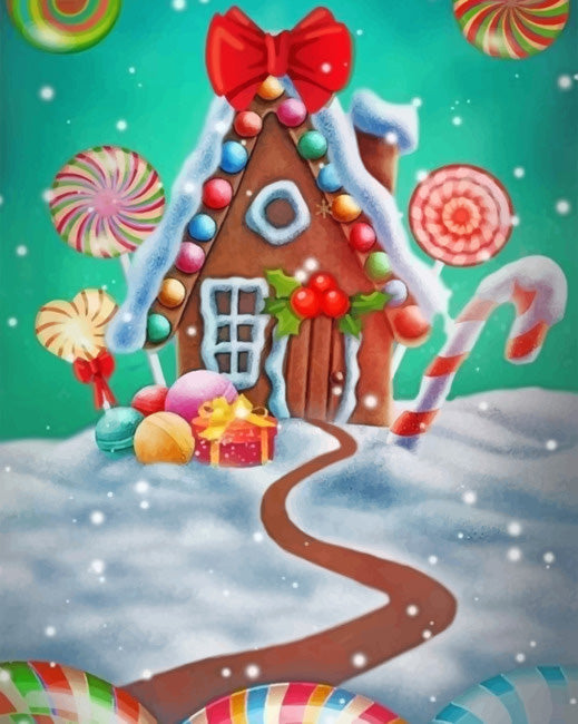 Candy house diamond painting