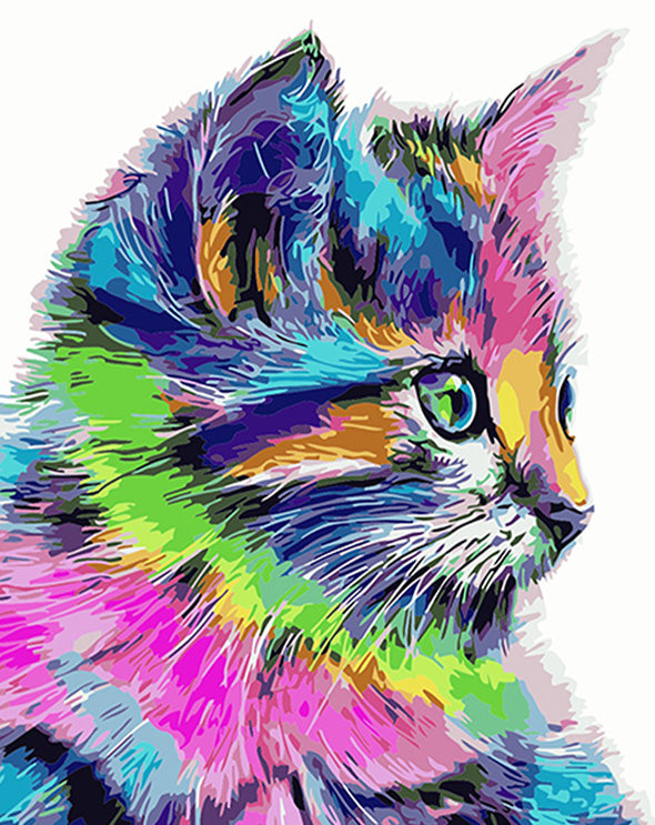 Abstract cat diamond painting