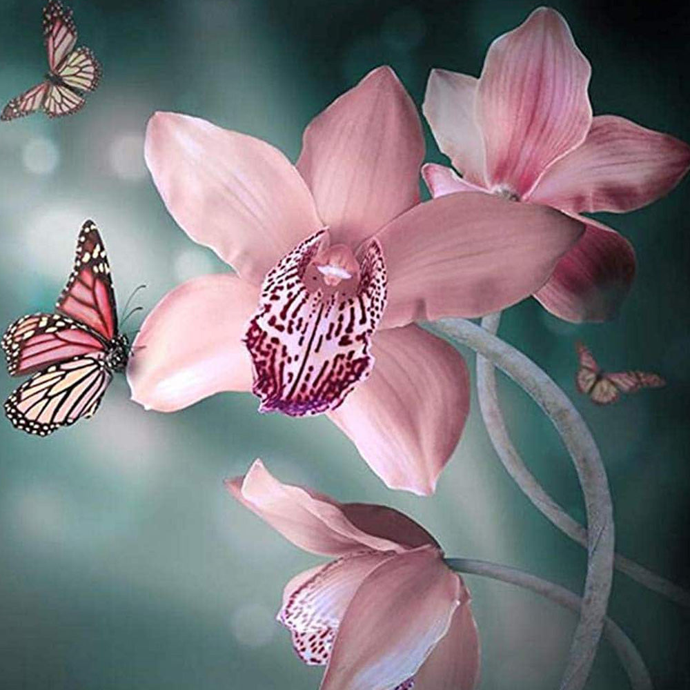 Pink Orchid Diamond Painting Painting | Diamond Painting Kits