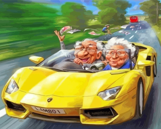 Rich old couple diamond painting