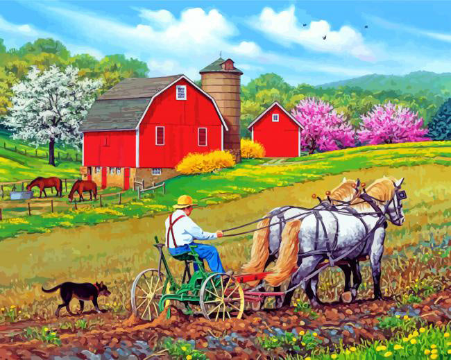 Farm life diamond painting