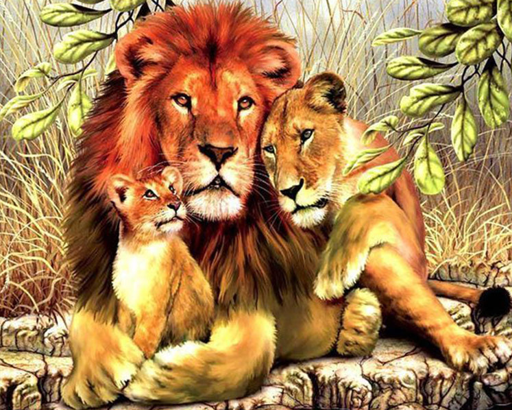 The Lion King Family Diamond Painting Painting | Diamond Painting Kits