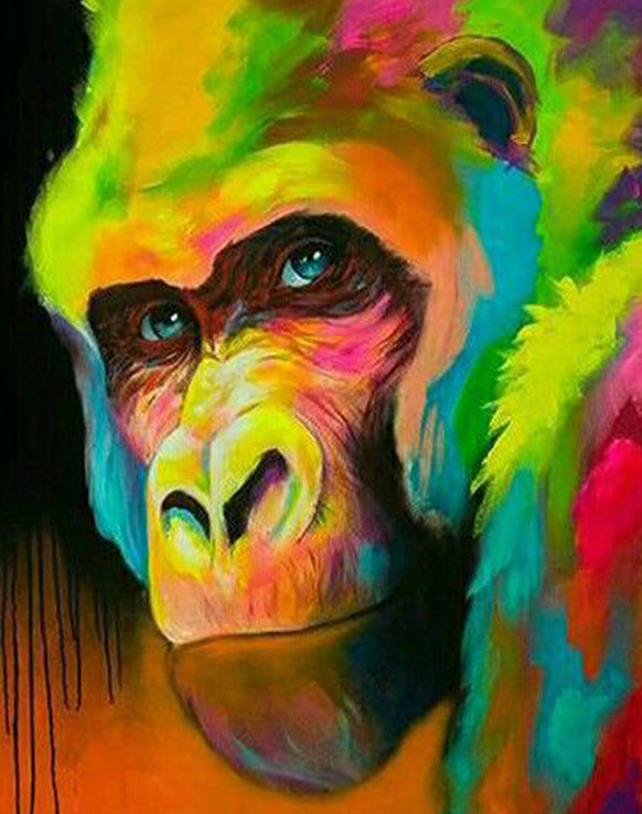 Colourful Gorilla Diamond Painting Painting | Diamond Painting Kits