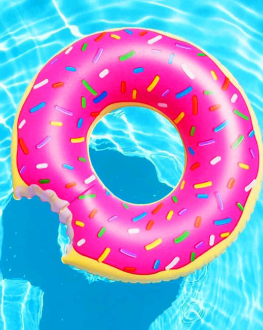 Pool donut diamond painting