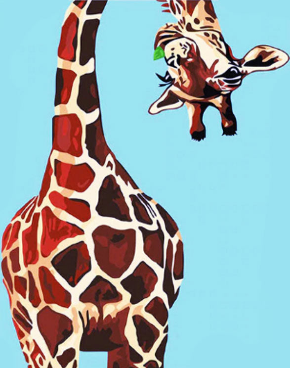 A curious giraffe diamond painting