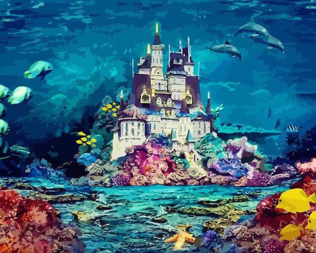 Castle under the sea diamond painting