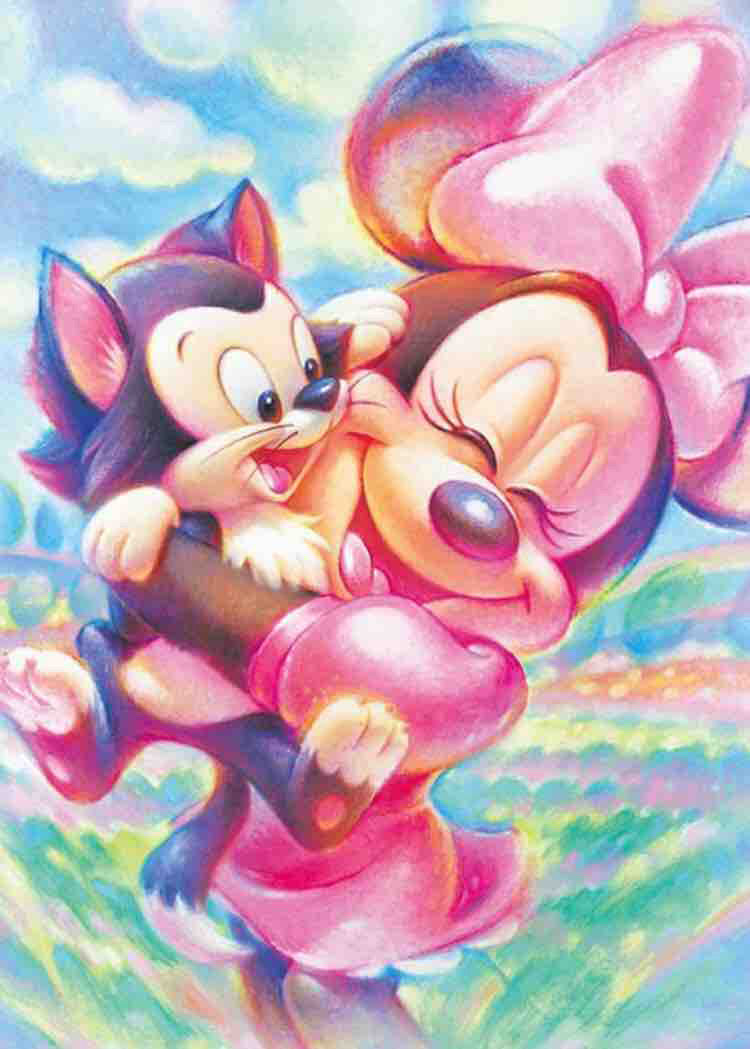 Minnie Mouse And Figaro Diamond Painting Painting | Diamond Painting Kits