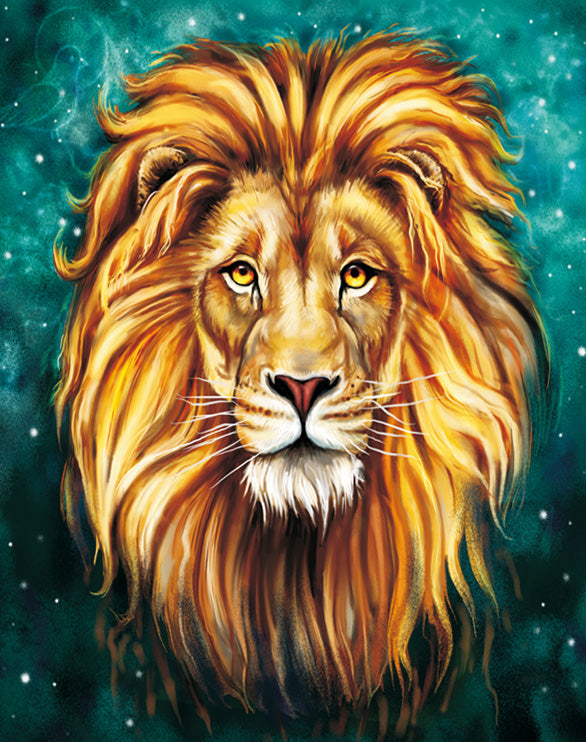 Cartoon lion head dream diamond painting