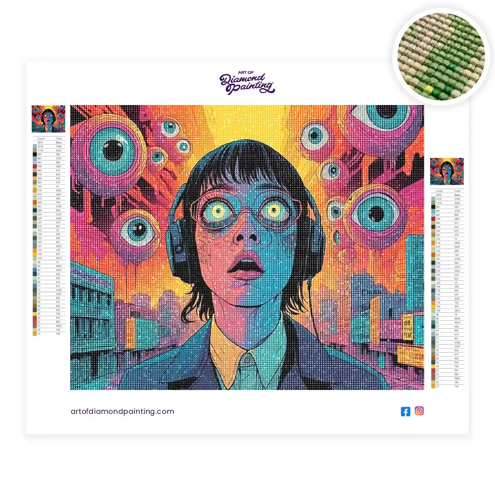 2 Glowing eyed girl with mouth open