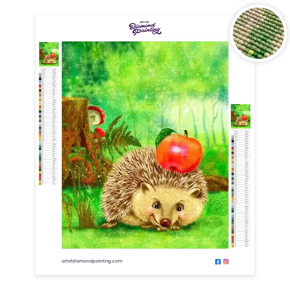 Happy cartoon hedgehog