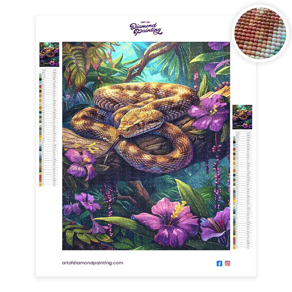 2 Glowing snake in mystical forest