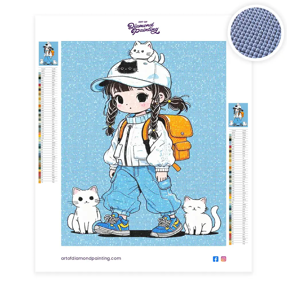 2 Cute young girl with cats