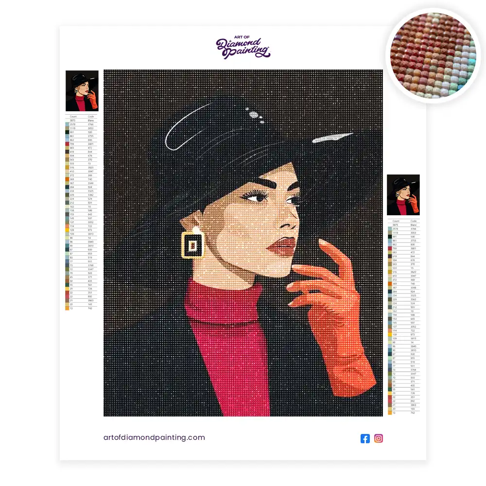 2 Woman with wide-brimmed hat