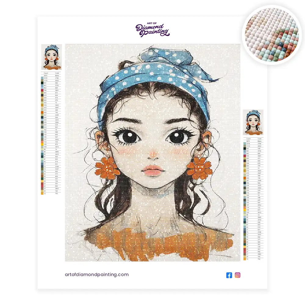 2 Girl with blue headscarf