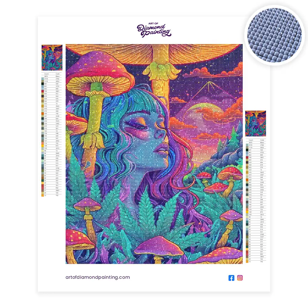 2 Painting of psychedelic girl