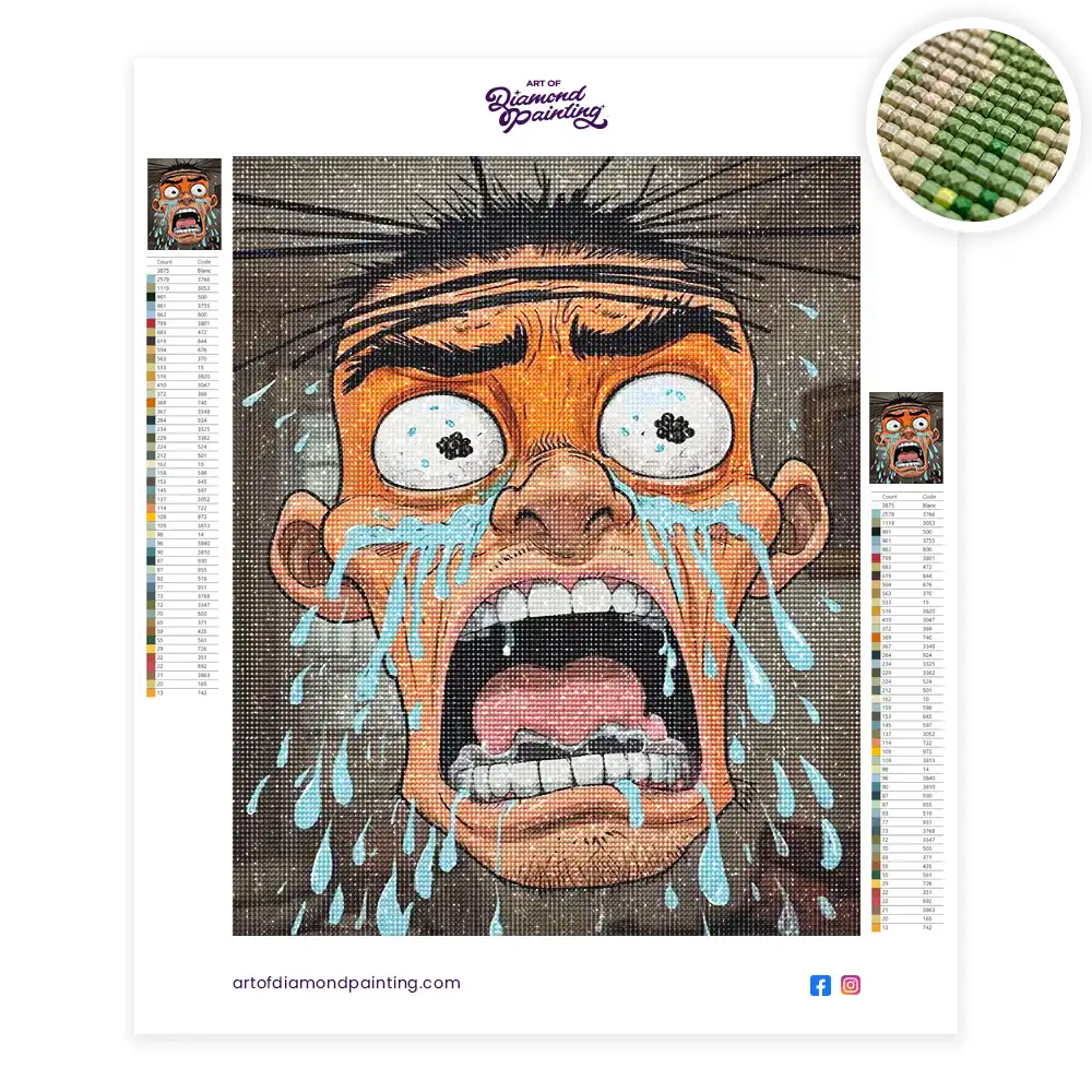 2 Distressed cartoon character