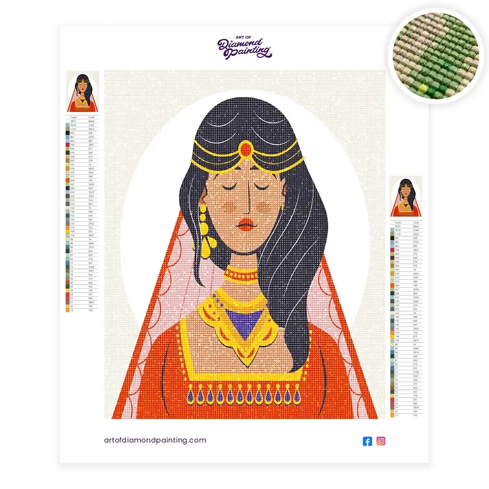 2 Hand drawn indian bride illustration