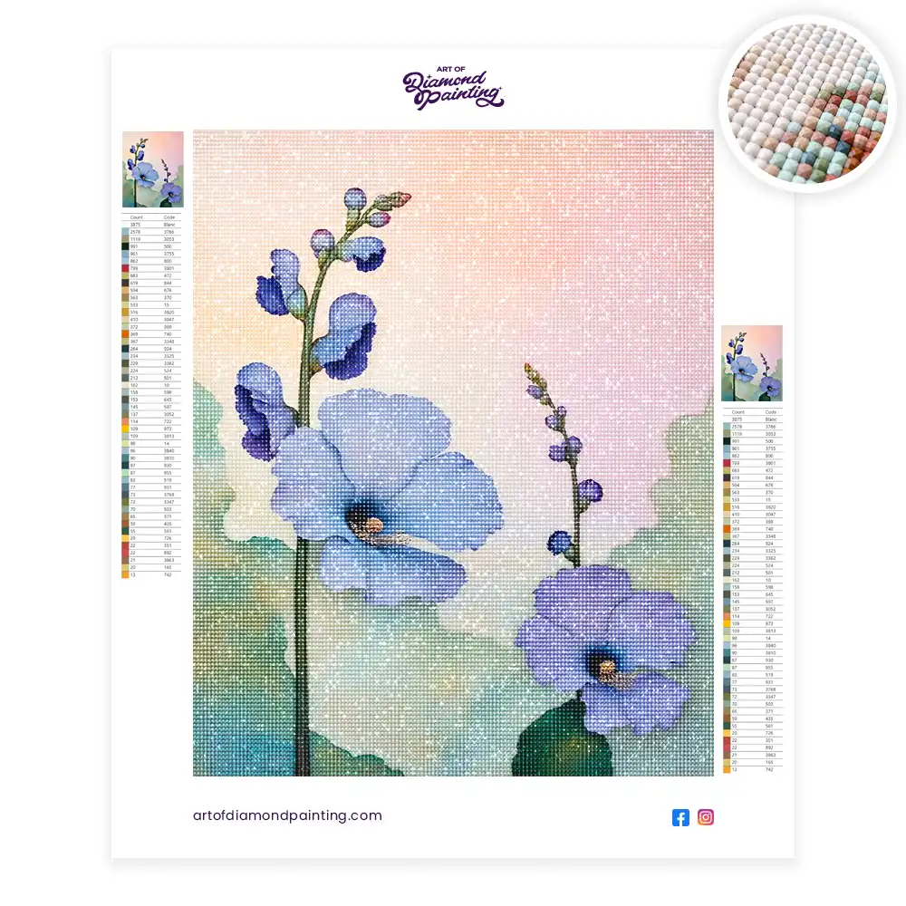 2 Neoclasical art floral illustration